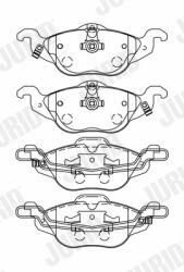 JURID set placute frana, frana disc JURID 571968J - automobilus