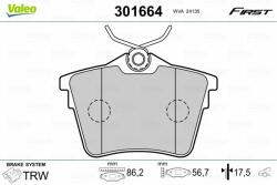 VALEO set placute frana, frana disc VALEO ESSENTIAL 301664 (301664)