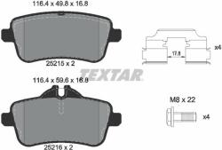 TEXTAR set placute frana, frana disc TEXTAR Q+ 2521505 (2521505)