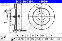 ATE Disc frana ATE 24.0110-0394.1 (24.0110-0394.1)