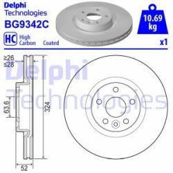 DELPHI Disc frana DELPHI BG9342C (BG9342C) - automobilus