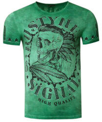 RUSTY NEAL tricou bărbătesc 15260 potrivire regulată Verde inchis XXL