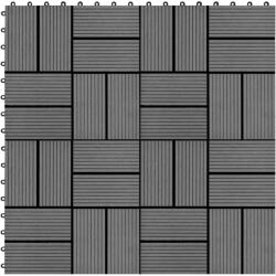 vidaXL Plăci de pardoseală, 22 buc. , gri, 30 x 30 cm, WPC, 2 mp (277807)