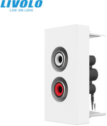 LIVOLO Modul Priza simpla audio, RCA Livolo 1 modul (VL-FCAU-1WP)