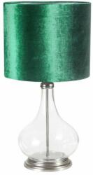 Eurofirany Kim asztali lámpa bársony búrával Sötétzöld 32x32x61 cm