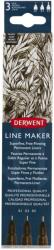 Derwent Liner DERWENT Professional, 3 dimensiuni, varf subtire si uscare rapida, 3 buc/set, negru (DW-2305560)