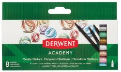 Derwent Carioci DERWENT Academy, varf ascutit, 8 buc/set, culori metalizate (DW-98212) - birotica-asp