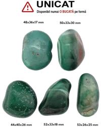 Palm Stone Agata Colorata Verde Naturala - 44-53 x 26-40 x 17-30 mm - ( XXL )