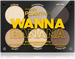 Inglot PlayInn Eyeshadow Palette szemhéjfesték paletta árnyalat Wanna Banana 8 g