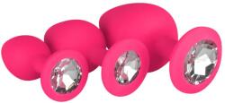 EasyToys Diamond - anál plug szett (pink) - sexshopcenter