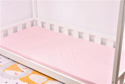 Confort Family Cearsaf pat bumbac 100% culoare roz 90x200x10 cm