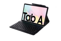 Samsung T500, T505 Galaxy Tab A7 10.4 2020 tablet fliptok, erősített, bluetooth-os billentyűzettel, érintőpad nélkül, fekete