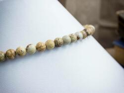 R. M. ékszer Tájkép jáspis ásvány köves nyaklánc 6mm (6984)