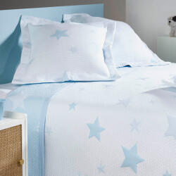 AA Design Cuvertura pat baieti alba cu stelute bleu Stars (7622-01)
