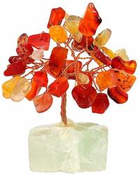 Copacei cristale Carneol si Agate, 8 cm rosu