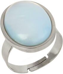  Inel Opal rotund sau oval, piatra protecției și a înlăturării inhibițiilor, pietre alb albastru, reglabil
