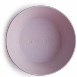  Mushie Round Dinnerware Bowl tál Soft Lilac 2 db