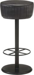 vidaXL Scaun de bar, negru, piele naturală (321872)