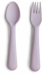  Mushie Fork and Spoon Set étkészlet Soft Lilac 2 db
