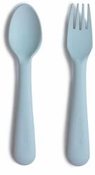 Mushie Fork and Spoon Set étkészlet Powder Blue 2 db