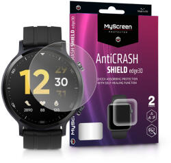  Realme Watch S Pro ütésálló képernyővédő fólia - MyScreen Protector AntiCrash Shield Edge3D - 2 db/csomag - átlátszó