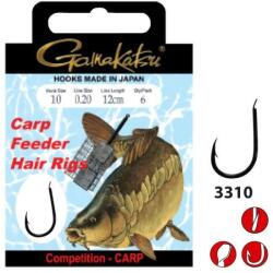 Gamakatsu Carlig Gamakatsu Carp Hair 3310B 0.18mm Nr. 12 10buc (GK.140306.12.18)