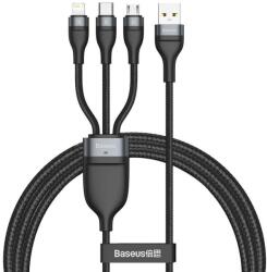 Baseus USB 3in1 Flash Series, micro USB / Lightning / USB-C, 5A, 1.2m (black) (CA1T3-G1) - vexio