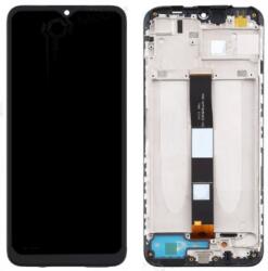 Xiaomi Redmi 9A, 9C, 9C NFC (2020), 9AT, 10A (2022) LCD Kijelző+Érintőüveg+Előlap Keret, Fekete, Charcoal Black (560001C3LV00) Gyári, Service Pack