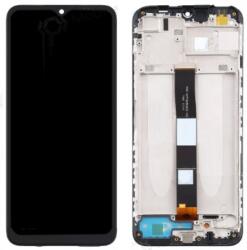Xiaomi Redmi 9A, 9C, 9C NFC (2020), 9AT, 10A (2022) LCD Kijelző+Érintőüveg+Előlap Keret, Fekete, Charcoal Black (560001C3LV00) Service Pack