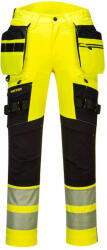 Portwest DX442 DX4 Hi-Vis nadrág lezippzározható lengőzsebbel Sárga/Fekete - 48 (PW-DX442YBR48) - megatool