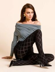 Gabriella Ciorapi negri cu model in carouri Gabriella 328 Savia 60 den
