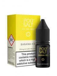 Pod Salt Lichid Tigara Electronica Premium Pod Salt Banana Ice, 10ml, cu Nicotina, 50VG/ 0PG, Fabricat in UK, Calitate Premium