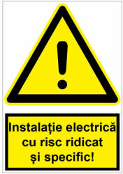  Sticker indicator Instalatie electrica cu risc ridicat si specific