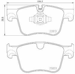 BREMBO set placute frana, frana disc BREMBO P 61 135 - automobilus