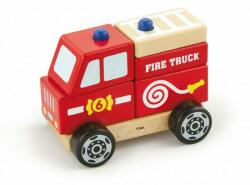 Viga Toys - Jucarie pentru sortat si stivuit Masina de pompieri (50203)