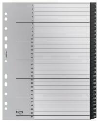 LEITZ Index Leitz Recycle, PP reciclat, A4 MAXI, 1-31, negru (SL180000)