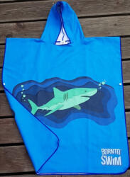 BornToSwim Poncho borntoswim shark poncho junior blue xs