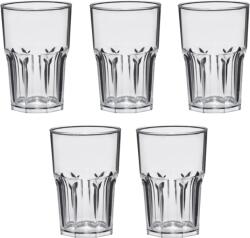  Set 5 Pahare granity, Transparent, 400 ml, policarbonat Pahar