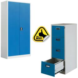 Plus Mobilier SET: FISET METALIC + CLASIFICATOR METALIC ASAMBLAT usi/sertare albastre, PLUS albastru Fiset metalic 2 4 800x350x1800 50 kg (61003985) Dulap arhivare