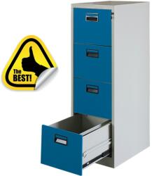 Plus Mobilier Clasificator metalic Asamblat Premium 4 sertare 460x620x1325 mm (LxlxH) Albastru, PLUS albastru Clasificator metalic 4 4 50 dosare suspendabile 20 460x620x1325 20 kg (61003976) Dulap arhivare