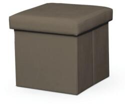 Mobikon Taburet pliabil piele ecologica maro Tela 40 x 40 x 37 cm (0000191891)