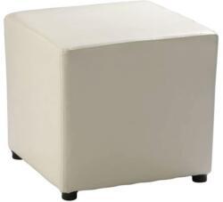 Mobikon Taburet piele ecologica alba Niki 36x36x36 cm (0000208694)
