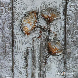 MENDOLA Tablou Pictat Manual Frozen Flowers 30x30 Cm, Fsc 100%