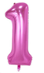 Balloons4party Balon folie cifra 1 roz 55 cm