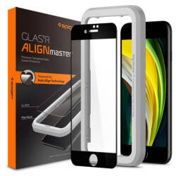 Spigen Alm Full Cover sticla temperata pentru iPhone 7/8/SE 2020, negru (AGL01294)
