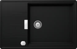 SCHOCK Chiuveta bucatarie Schock Tia D-100LS Cristadur Puro 780 x 500 mm cu sifon automat, granit, reversibila, montare pe blat, negru intens (TIAD100LSPUROSA)