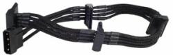 SilverStone Cablu adaptor Silverstone 4-pini Molex la 4x SATA, 30cm, negru, SST-PP07-BTSB