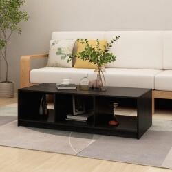vidaXL Măsuță de cafea, negru, 110x50x34 cm, lemn masiv de pin (809916) Masa de cafea