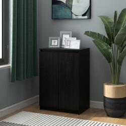 vidaXL Servantă, negru, 60x36x84 cm, lemn masiv de pin (808112) Comoda