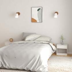 vidaXL Noptiere, 2 buc. , alb, 40x31x40 cm, lemn masiv de pin (808066)